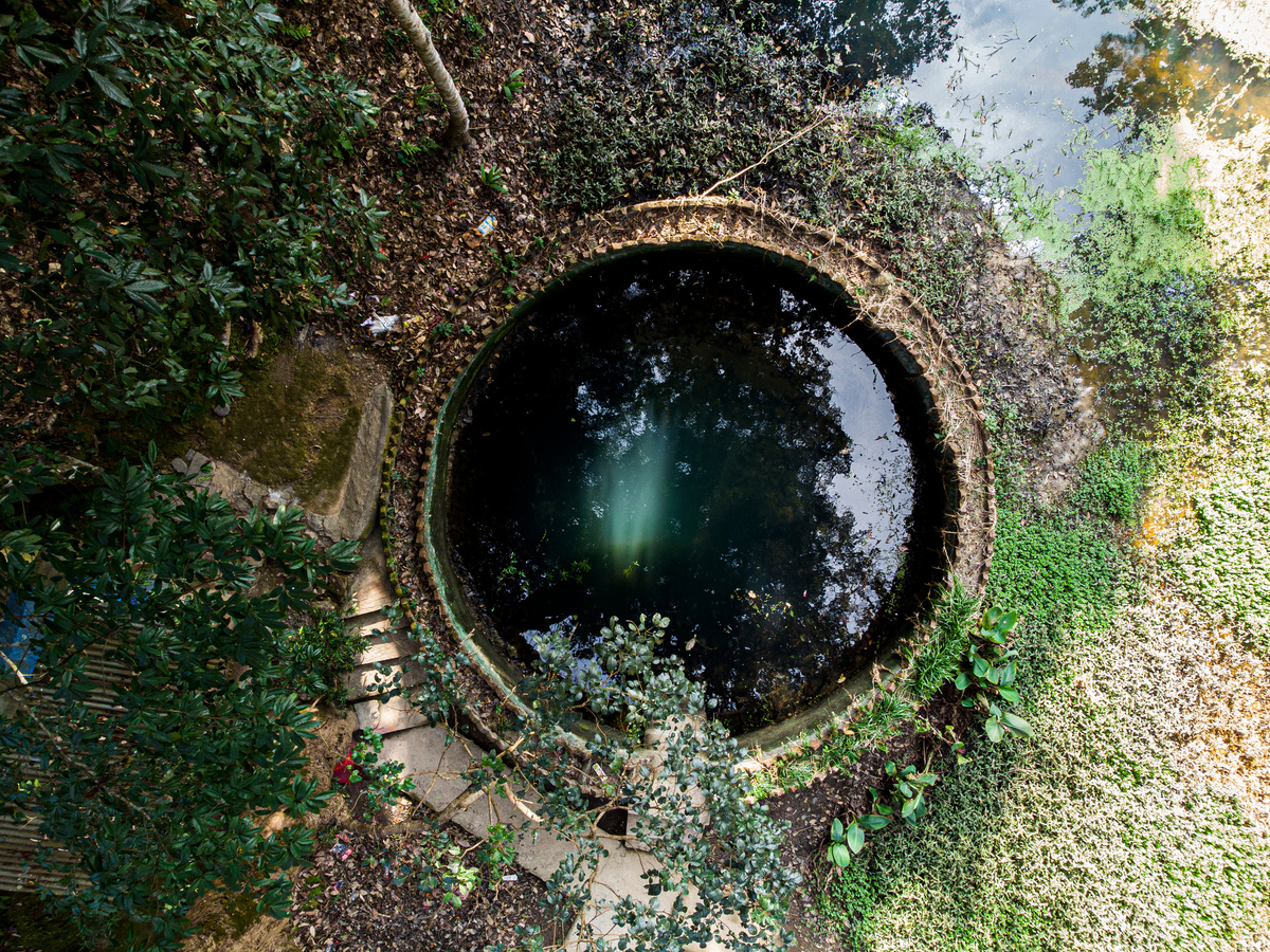Birds Eye View of Well with Water